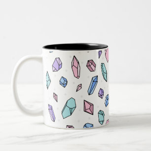Caneca De Café Em Dois Tons Gemstones Gemstones Gems Cristal de Trendy Trendy