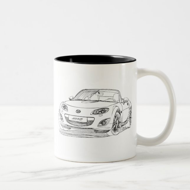 Caneca De Café Em Dois Tons Gen 3 2010 de Maz Miata MX5 (Direita)