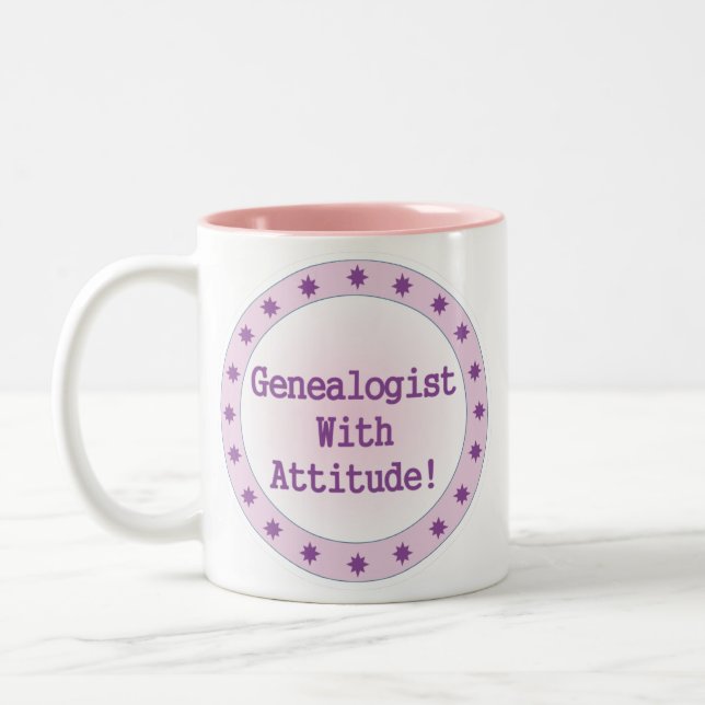 Caneca De Café Em Dois Tons Genealogista Com Atitude (Esquerda)