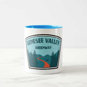 Caneca De Café Em Dois Tons Genesee Valley Greenway Nova York