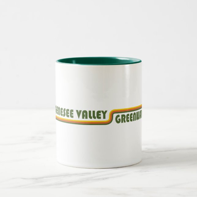 Caneca De Café Em Dois Tons Genesee Valley Greenway Nova York (Centro)