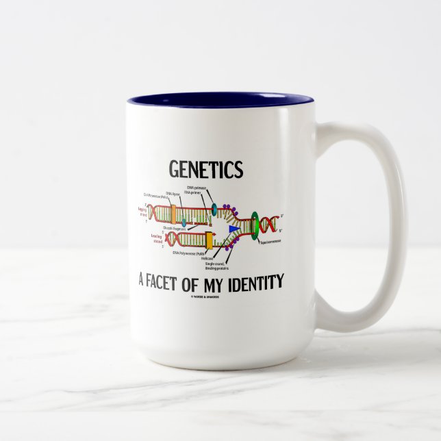 Caneca De Café Em Dois Tons Genética uma faceta de minha identidade (réplica (Direita)