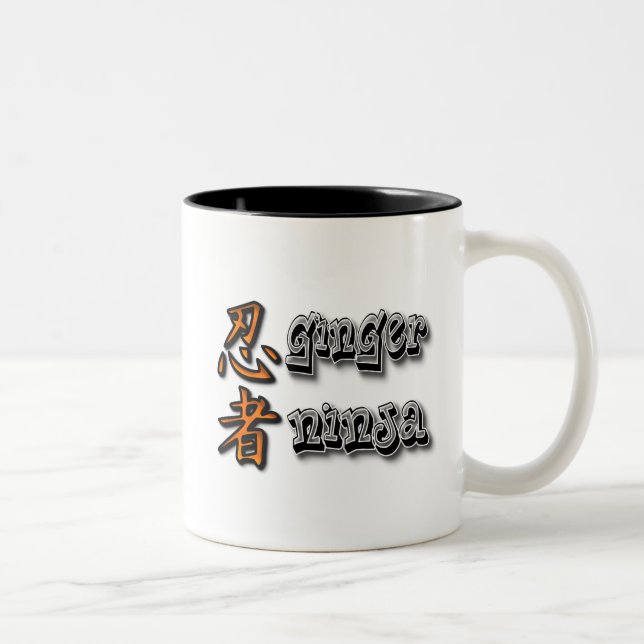 Caneca De Café Em Dois Tons Gengibre Ninja (Direita)