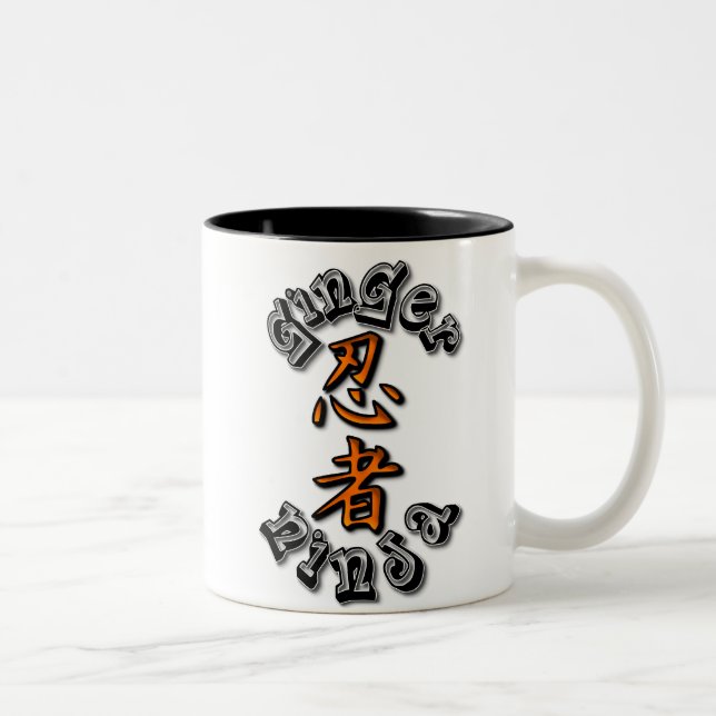 Caneca De Café Em Dois Tons Gengibre Ninja (Direita)