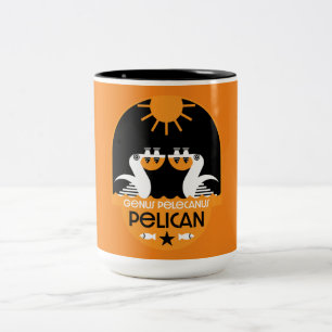 Caneca De Café Em Dois Tons Genus Pelecanus Bird Art