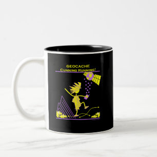 Caneca De Café Em Dois Tons Geocache - corredor astuto