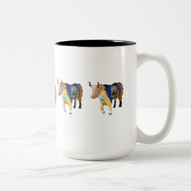 Caneca De Café Em Dois Tons "George e seus altos oficiais " (Direita)