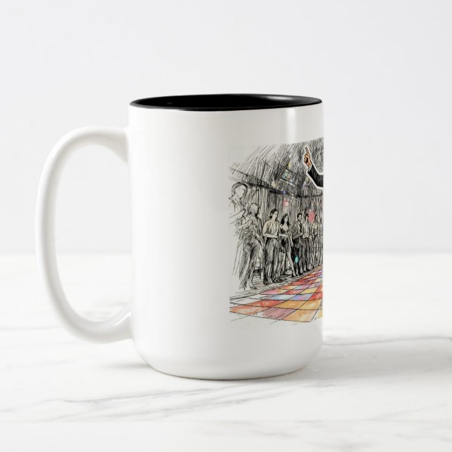Caneca De Café Em Dois Tons George Hamilton (Resident evil surto) (Esquerda)