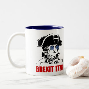 Caneca De Café Em Dois Tons George Washington Brexit 1776 Bandeiras da UE