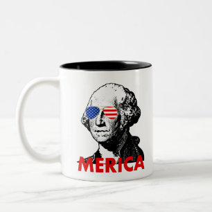 Caneca De Café Em Dois Tons george washington eua