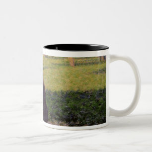 Caneca De Café Em Dois Tons Georges Pierre Seurat   a costureira, ou domingo