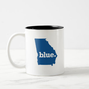 CANECA DE CAFÉ EM DOIS TONS GEÓRGIA ESTADO AZUL