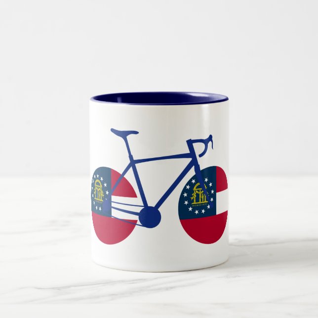 Caneca De Café Em Dois Tons Georgia Flag Cycling (Centro)