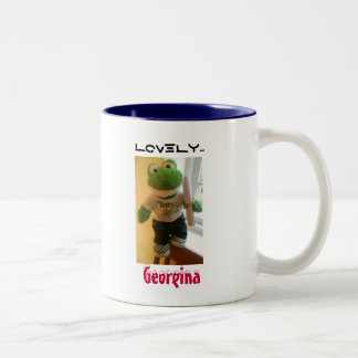 Caneca De Café Em Dois Tons Georgina bonita