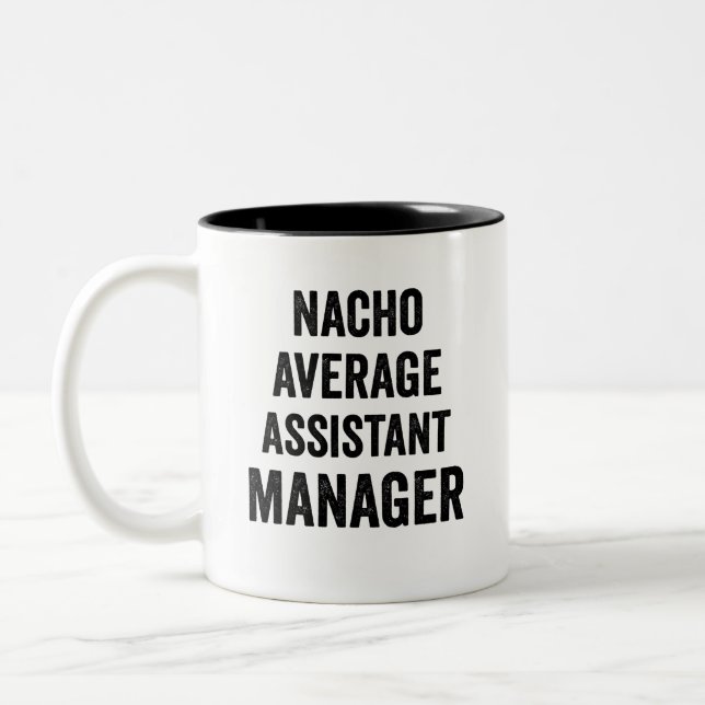 Caneca De Café Em Dois Tons Gerenciador de Assistente Médio Nacho (Esquerda)
