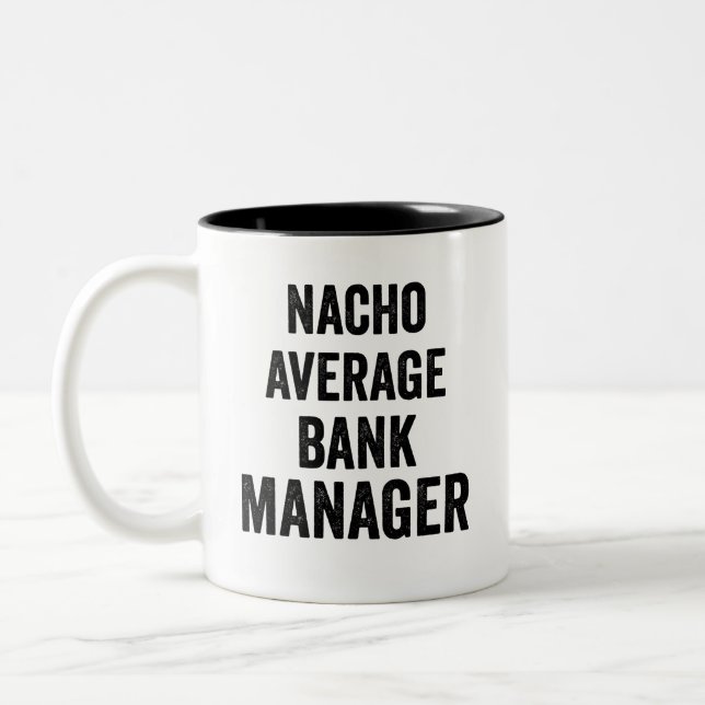 Caneca De Café Em Dois Tons Gerente Bancário Não Mediano (Esquerda)