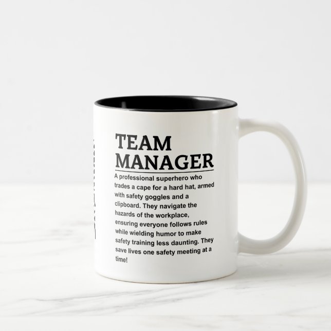 Caneca De Café Em Dois Tons Gerente de equipe (Direita)