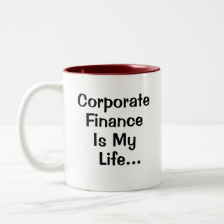 Caneca De Café Em Dois Tons Gerente de Finanças Corporativas Citação Engraçada