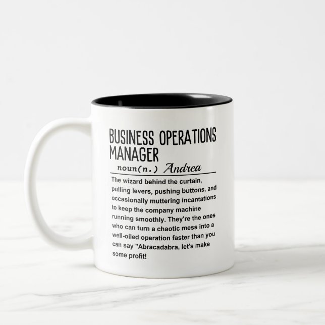 Caneca De Café Em Dois Tons Gerente de operações de negócios (Esquerda)