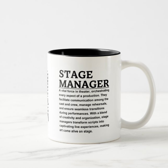 Caneca De Café Em Dois Tons Gerente de palco (Direita)