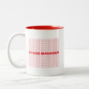 Caneca De Café Em Dois Tons Gerente de palco
