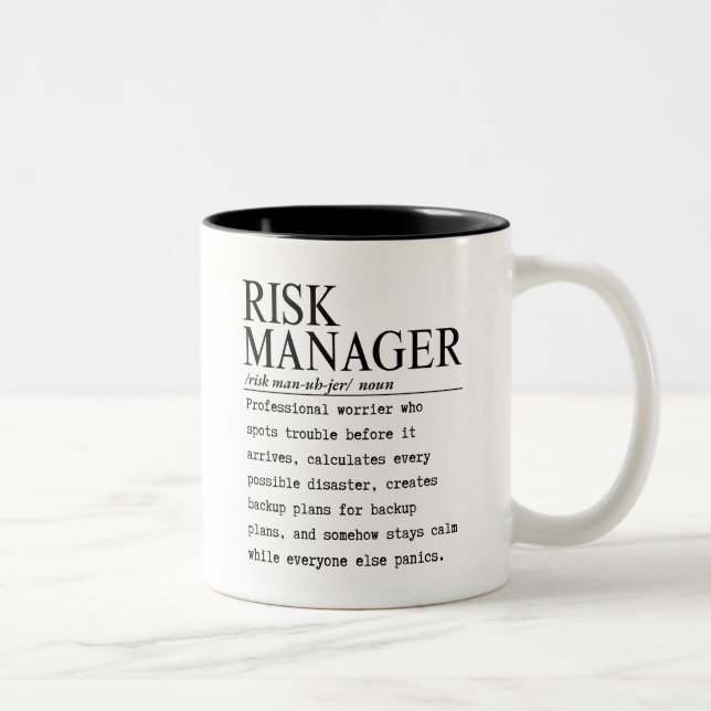 Caneca De Café Em Dois Tons Gerente de risco (Direita)