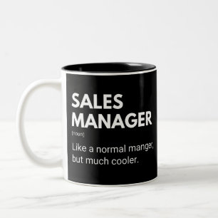 Caneca De Café Em Dois Tons Gerente de Vendas Como Um Gerente Normal Mas Muito