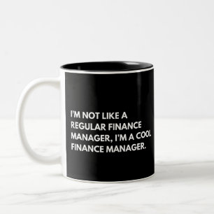 Caneca De Café Em Dois Tons Gerente Financeiro Ditado Engraçado do Chefe