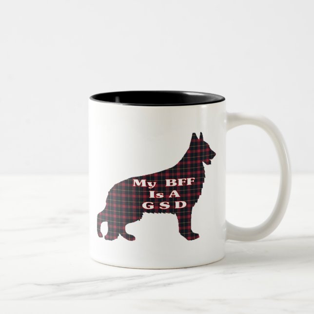 Caneca De Café Em Dois Tons German shepherd BFF Mug (Direita)