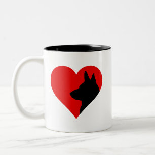 Caneca De Café Em Dois Tons German shepherd Café Mug