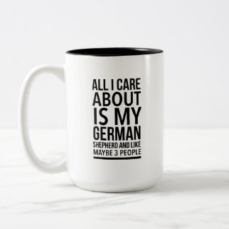 Caneca De Café Em Dois Tons German shepherd engraçado