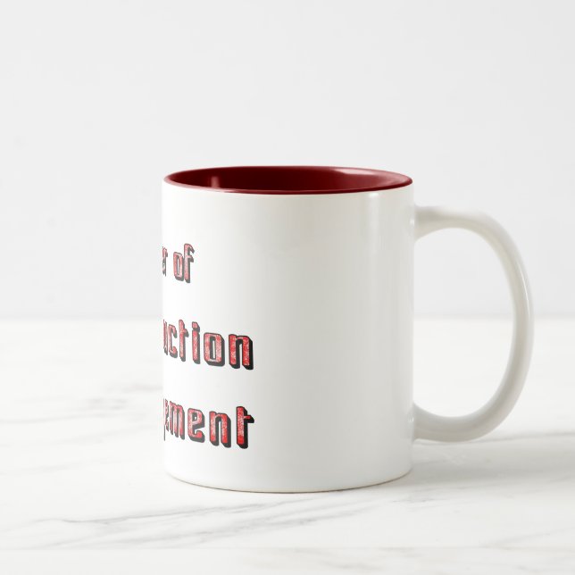 Caneca De Café Em Dois Tons Gestão de Construção (Direita)