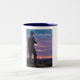 Caneca De Café Em Dois Tons Gettysburg - pouca parte superior redonda