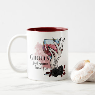 Caneca De Café Em Dois Tons Ghouls Só Quer Divertir-Se No Dia Das Bruxas