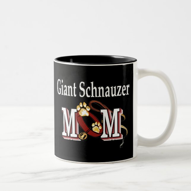 Caneca De Café Em Dois Tons Giant Schnauzer Mãe Mug (Direita)