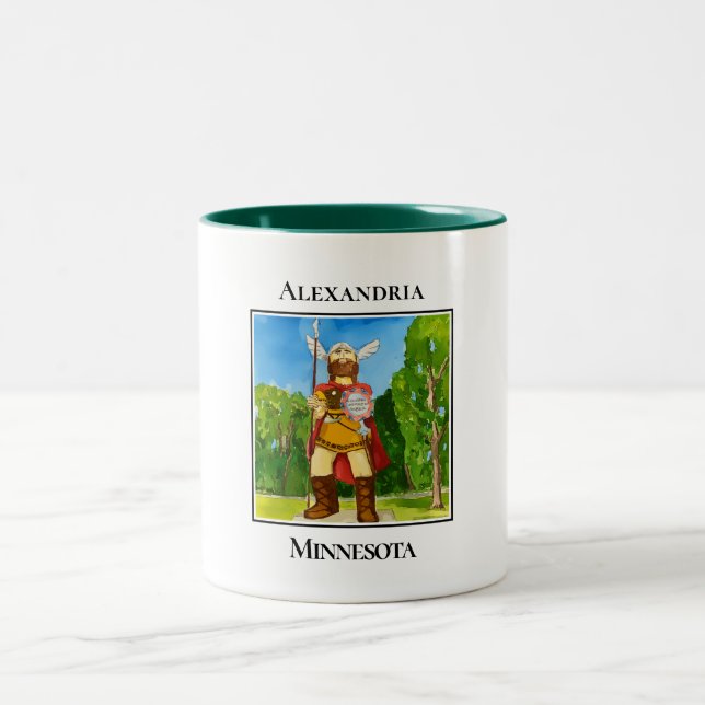 Caneca De Café Em Dois Tons Giant Viking Welcome, Alexandria, Minnesota (Centro)