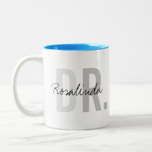 Caneca De Café Em Dois Tons Gif de Apreciação de Nome Personalizado do Doutora