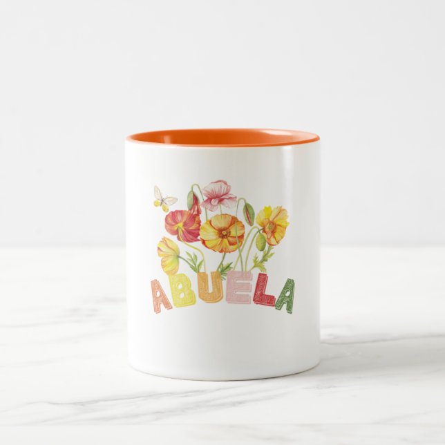 Caneca De Café Em Dois Tons Gift Fof Abuela | Presente Abuelita (Centro)