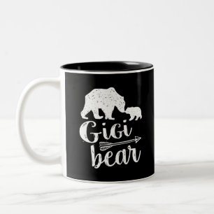 Caneca De Café Em Dois Tons Gigi Bear Excelente Avó Gift