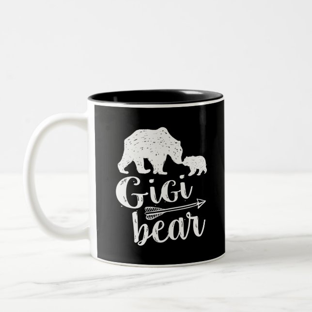 Caneca De Café Em Dois Tons Gigi Bear Excelente Avó Gift (Esquerda)