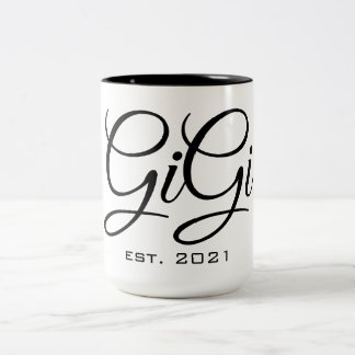 Caneca De Café Em Dois Tons Gigi est 2021 Mug