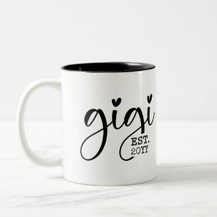 Caneca De Café Em Dois Tons Gigi Estabelecida   Presente para vovó