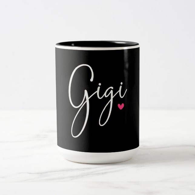 Caneca De Café Em Dois Tons Gigi Gift Women Vovó Netos de Natal (Centro)