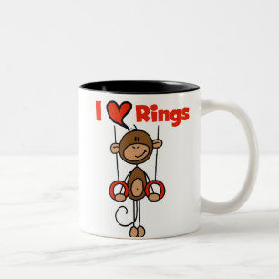 Caneca De Café Em Dois Tons Ginasta Ama Argolas