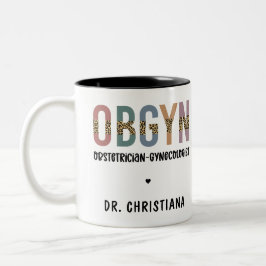 Caneca De Café Em Dois Tons Ginecologista Obstetrícia Personalizada