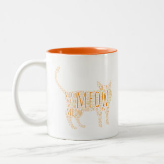 Caneca De Café Em Dois Tons Ginger Cat MEOW