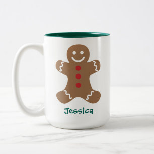 Caneca De Café Em Dois Tons Gingerpão bonito personalizado