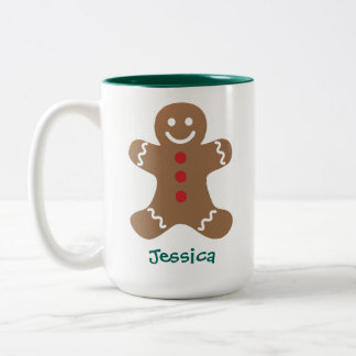 Caneca De Café Em Dois Tons Gingerpão bonito personalizado