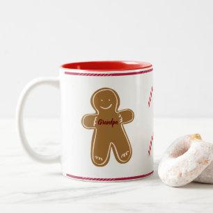 Caneca De Café Em Dois Tons Gingerpão Personaliza Feriado do Avô Vovô