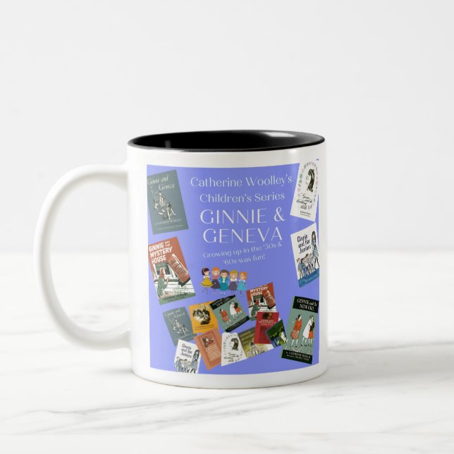 Caneca De Café Em Dois Tons Ginnie & Geneva - Série Eterno de Livros, Dois Tom (Esquerda)